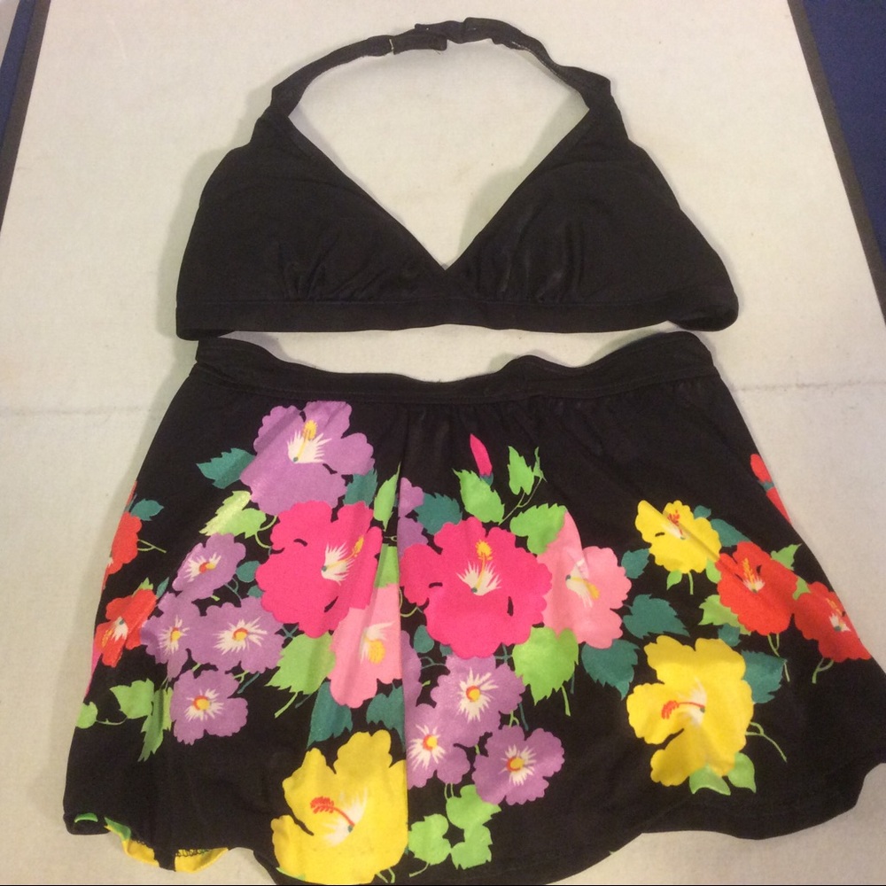 Vintage Jantzen two piece swimsuit size 14 made in USA
